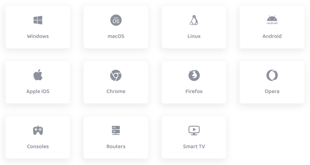 Private Internet Access app icons