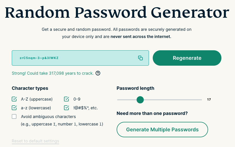 ExpressVPN Password Generator