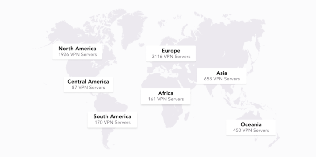 PureVPN server locations