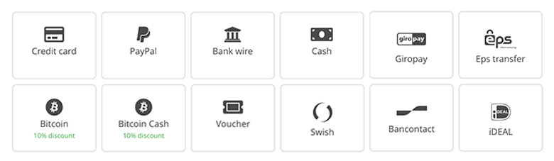 Mullvad payment methods list