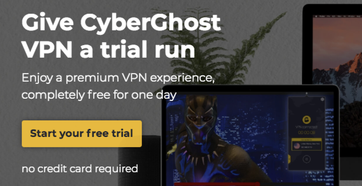 CyberGhost free trial run