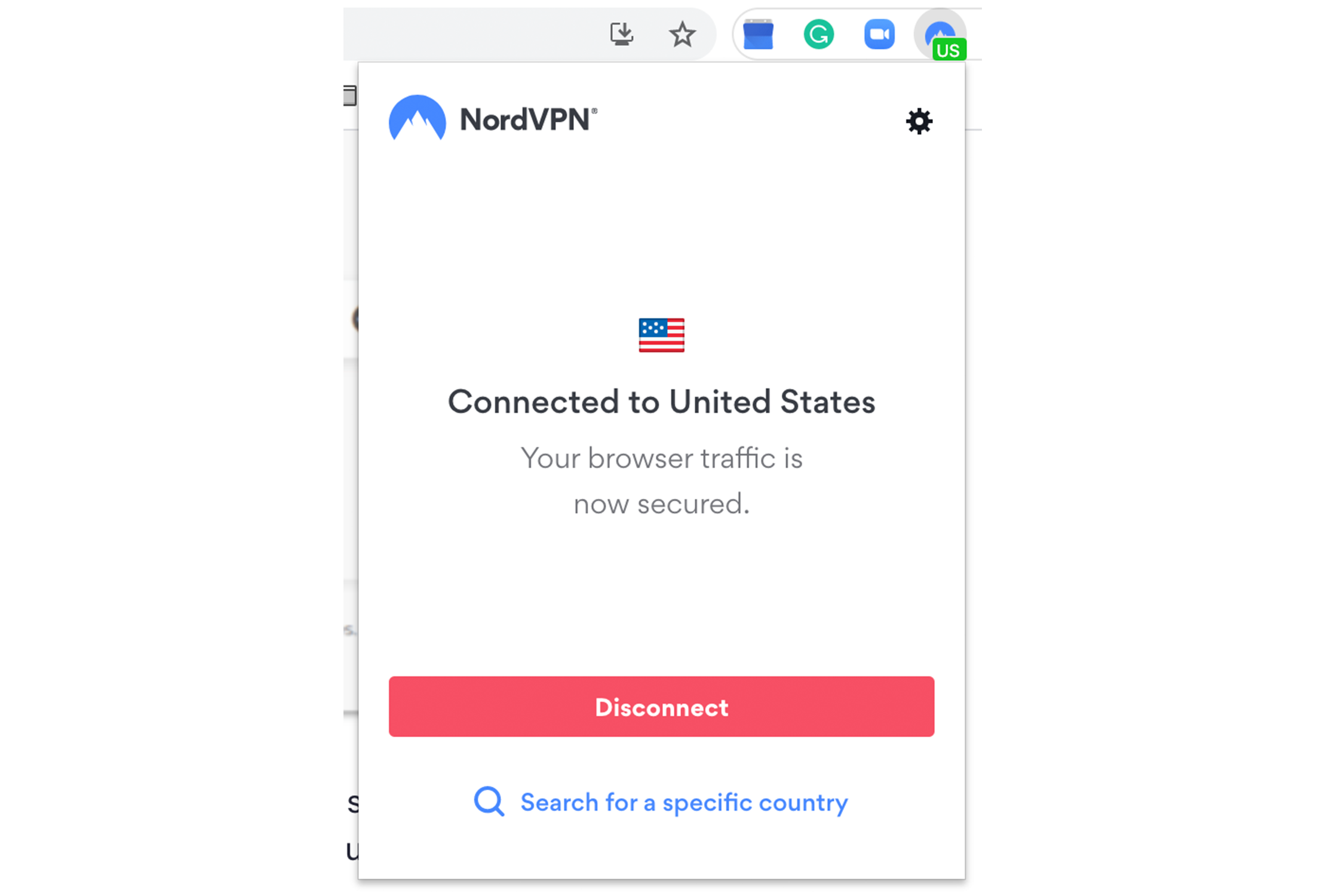 Disconnecting from NordVPN server