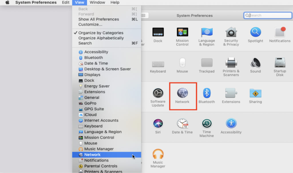 screenshot of Max network settings