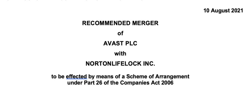 Norton Avast merger dossier