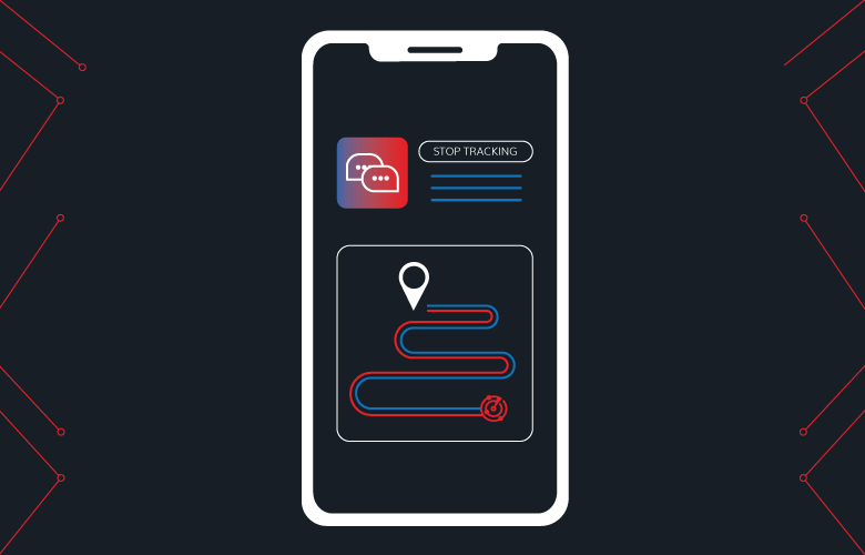 Phone Stop Tracking Graphic