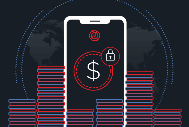 Phone VPN Cryptocurrency Graphic