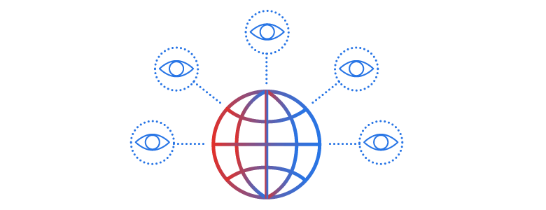 Five Eyes Globe Graphic