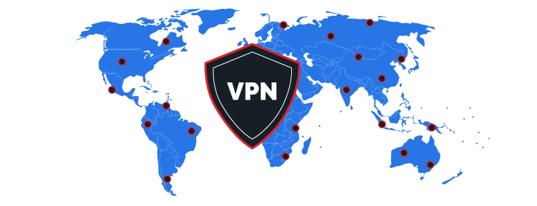 VPN Servers Globally VPN Shield Graphic