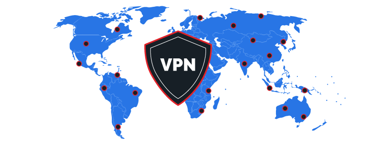 VPN Servers Globally VPN Shield Graphic