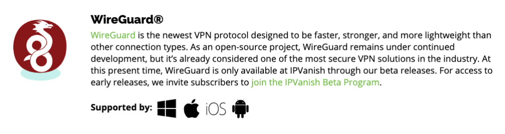 IPVanish WireGuard Compatibility