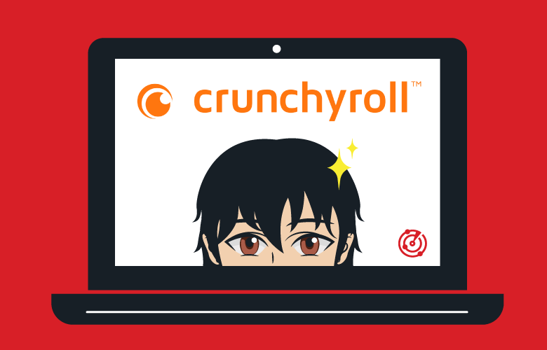 crunchyroll laptop graphic