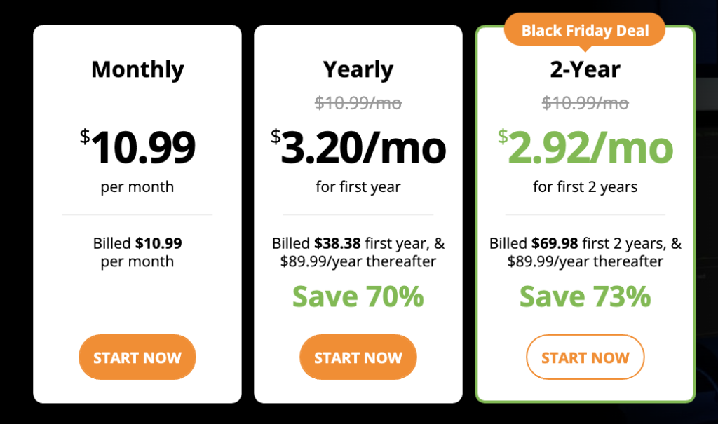 screenshot of IPVanish's 2021 deals
