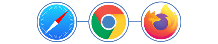 graphic of browser logos