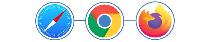 graphic of browser logos