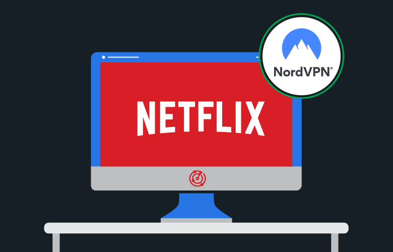 Desktop Netflix NordVPN Graphic