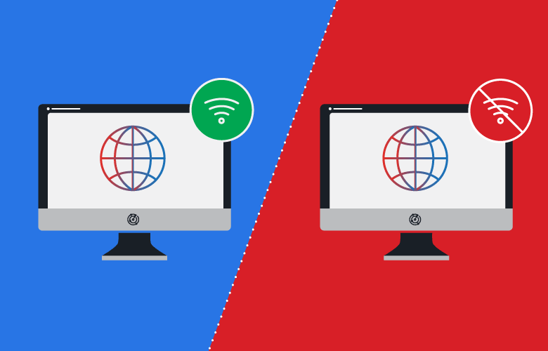 Desktop WiFi Connection Graphic