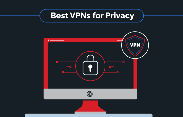 padlock in computer monitor with a VPN