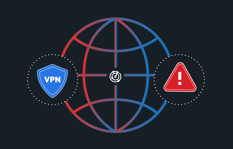 Globe VPN Warning Sign Graphic